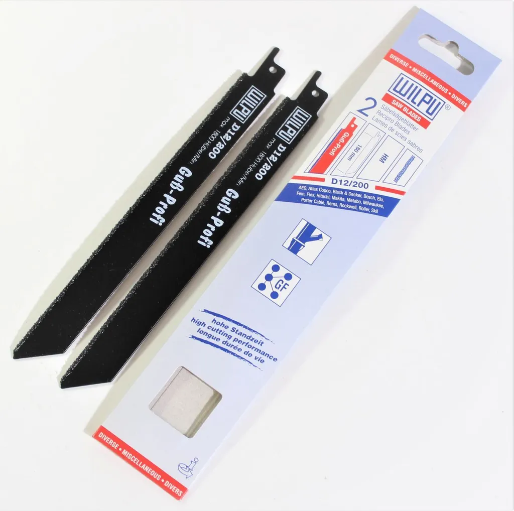 Wilpu 2 Lames de Scie Sabre 200x19x1,05mm pour Applications Spéciales