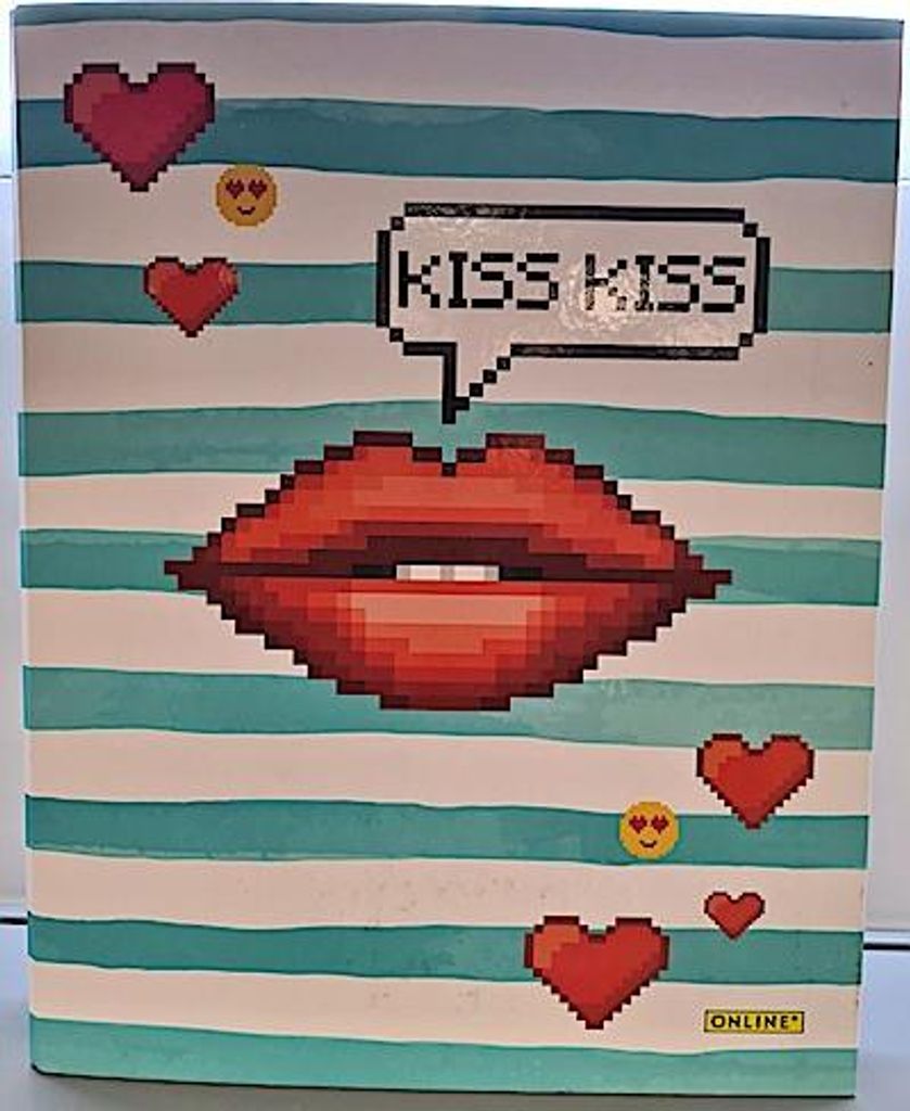 ONLINE Ringbuch Kiss Kiss 2 Ringe DIN A4 Rückenbreite 4cm