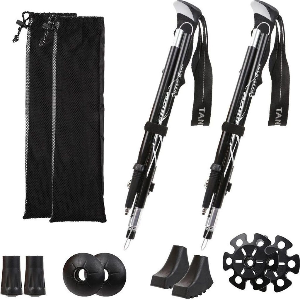 Wanderstöcke Faltbar Wanderstöcke Ultraleicht Unisex 110-130cm 2 St