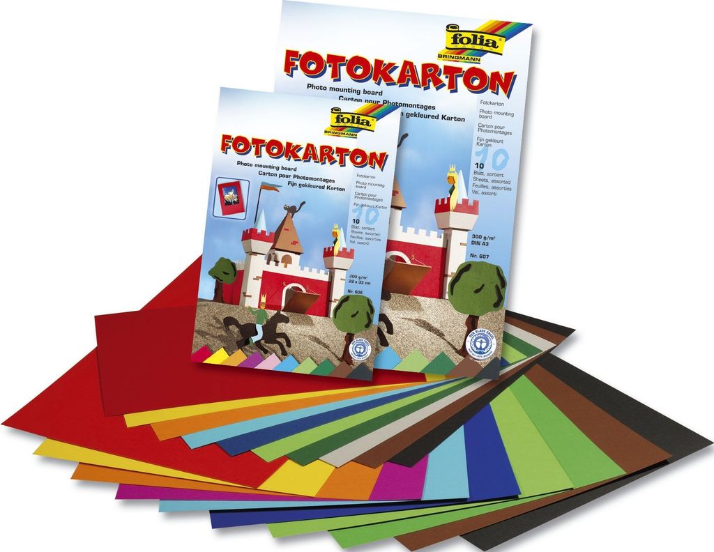 folia Fotokarton 300g/m² mehrfarbig DIN A3 10 Blatt Produktbild 
