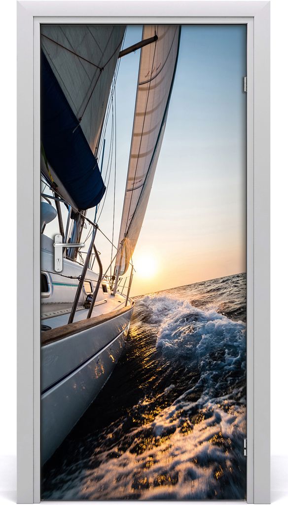 Tulup Türaufkleber 95x205 cm Dekorative Aufkleber Selbstklebend Wasserdichte Tapete Abnehmbar Schlafzimmer Wohnzimmer Wohnkultur - Klebstoff Yacht...