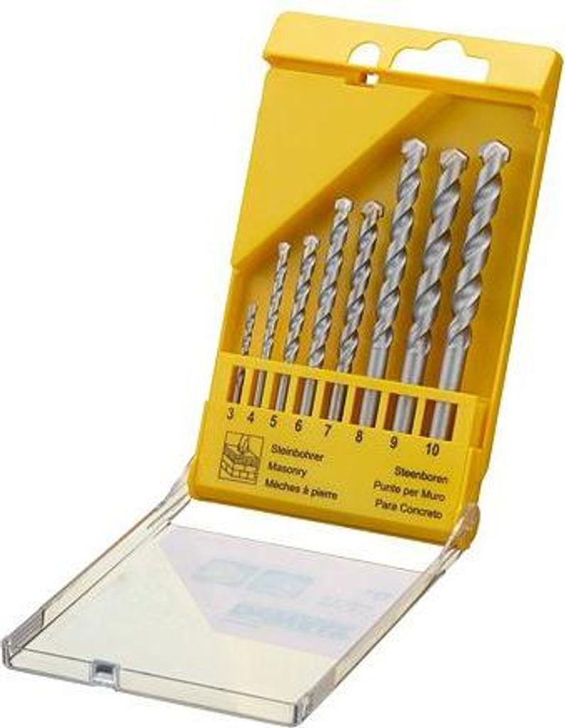 Dewalt wiertło do muru kpl. 8cz. pudełko