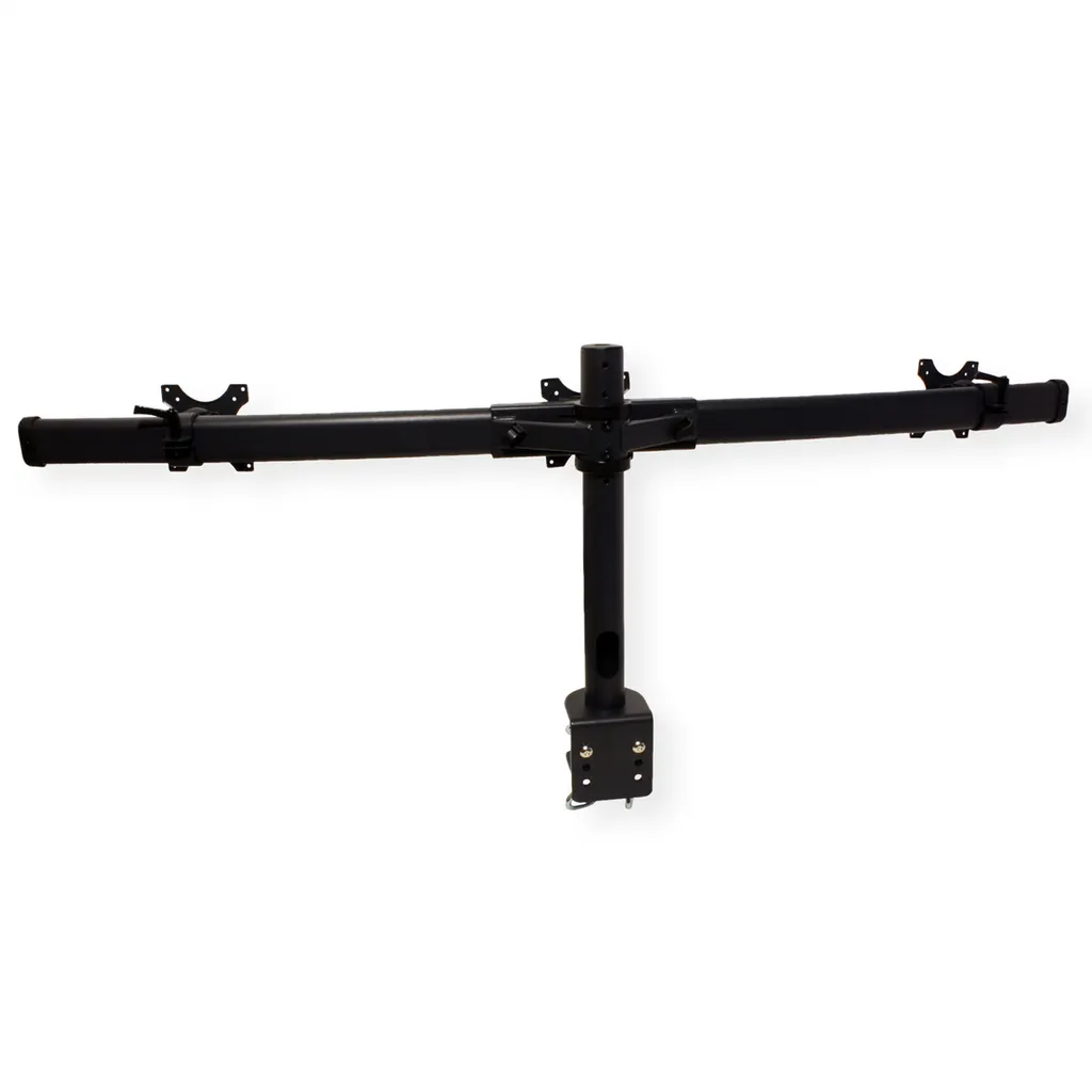 Bras Triple Écran Robuste 3x8kg Noir avec Montage Table Stable VALUE