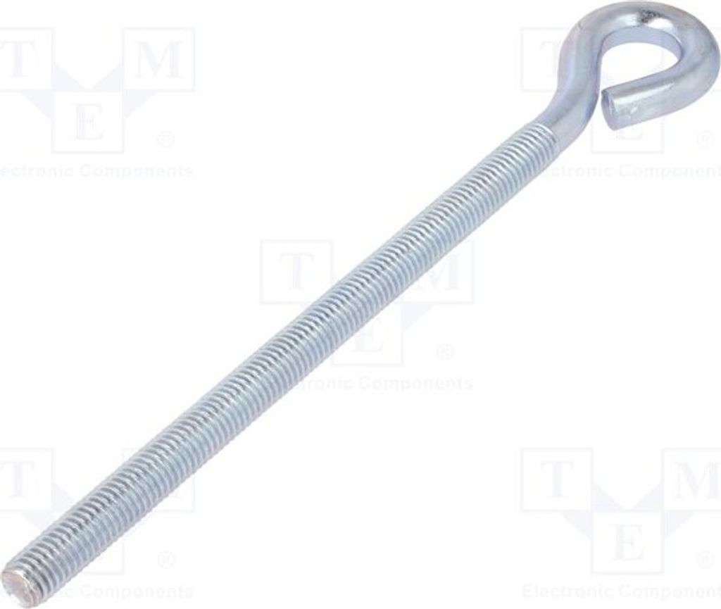 1x Haken 200mm HO10200 Schraubenbolzen Zink Ring-