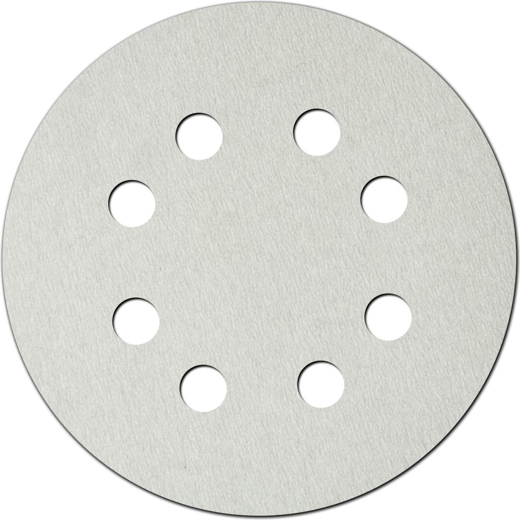 Weiße Polierscheiben 180mm, 60er Abstufung, Klettverschluss, 5er Set
