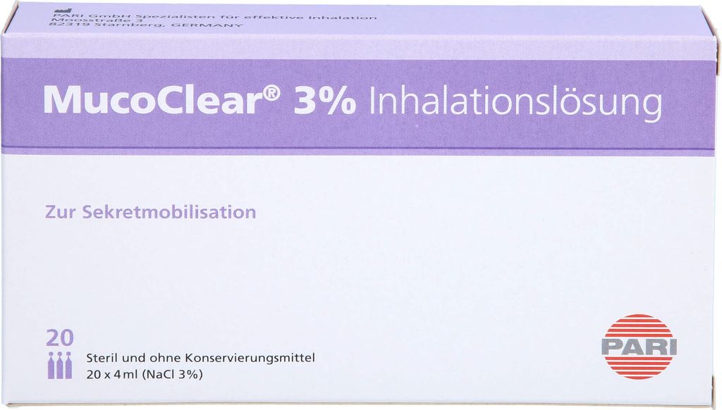 Mucoclear 3% Nacl inhalačný roztok 20X4 ml Obrázok produktu 2