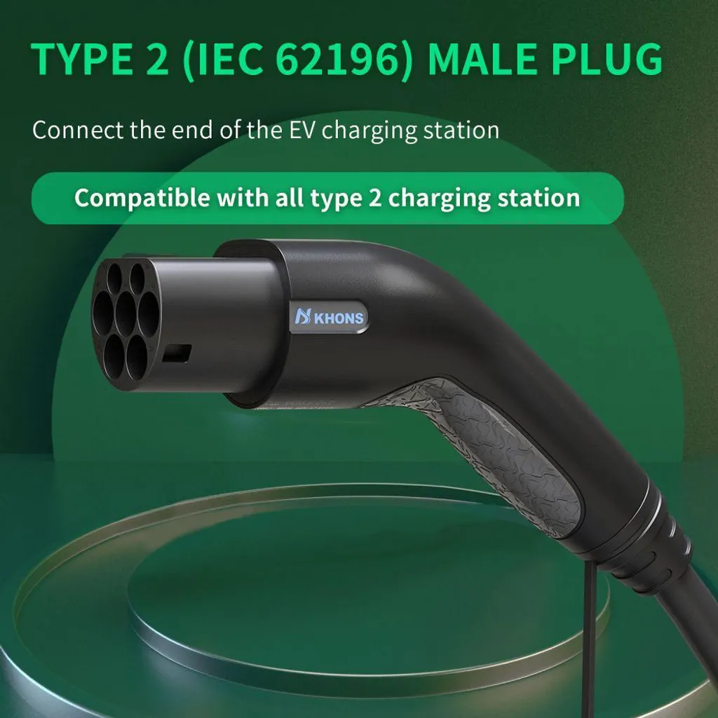 Câble EV Type 2 22kW triphasé avec design étanche haute sécurité
