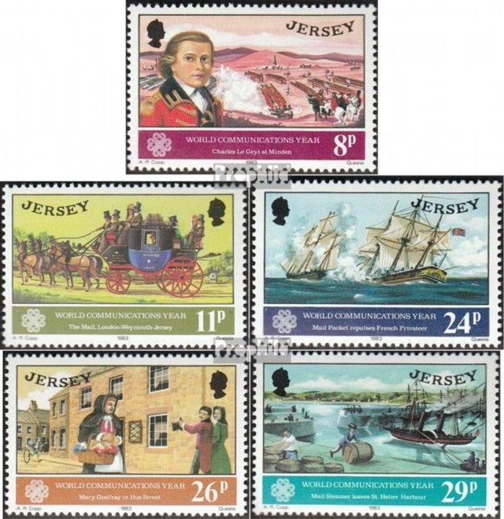 Briefmarken GB - Jersey 1983 Mi 303-307 (kompl.Ausg.) postfrisch Kommunikation
