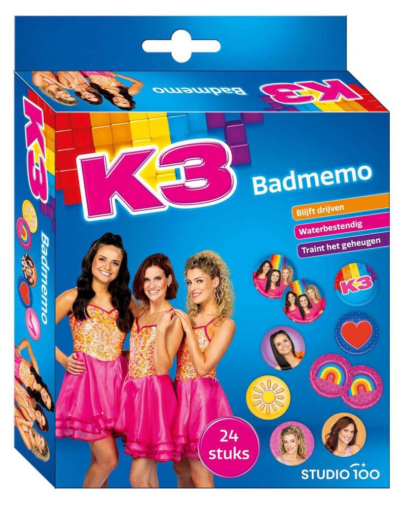 Studio 100 K3 Memory-Spiel für Kinder, 24-teilig