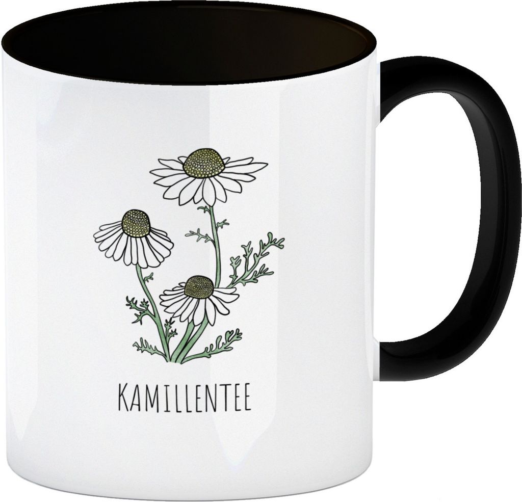 Kamillentee Teetasse mit Kamillenblüte für Teetrinker