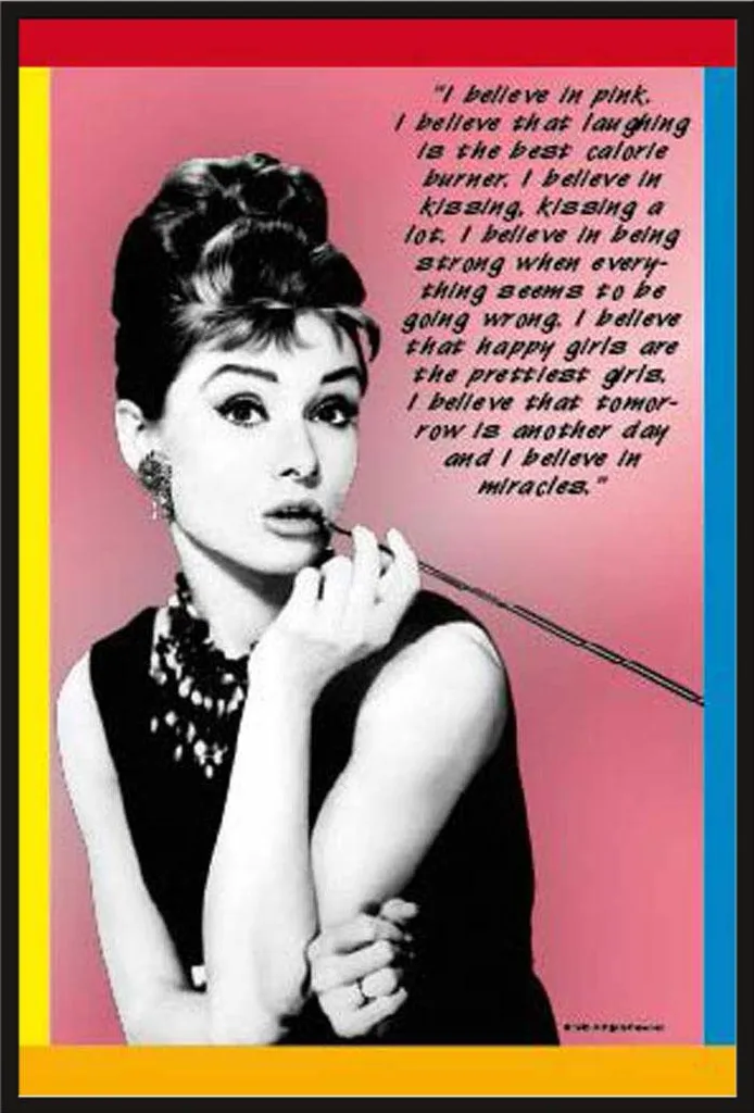 Cadre Shinsuke Maxi avec Affiche Audrey Hepburn : Déco Murale sans Risque