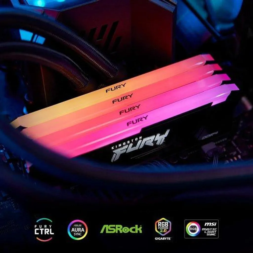 Mémoire Vive Gaming DDR4 16 Go 3600 MT/s CL18 pour PC Gamer avec RGB