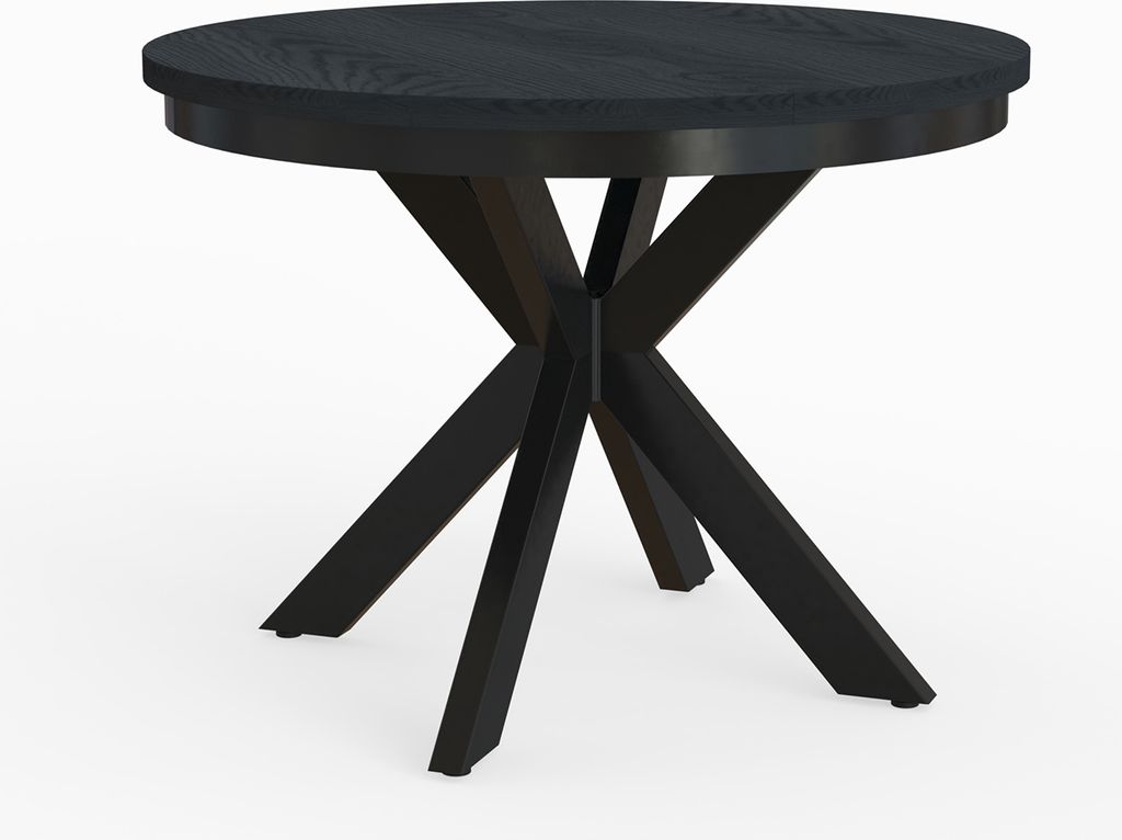 MEBLINI Esstisch Rund Ausziehbar aus Metall - Loft - Esszimmertisch Modern - Küchentisch - Ausziehtisch - Round Dining Table - Esszimmertische - 1...
