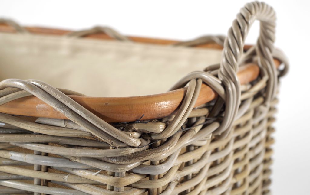 Kobolo Holzkorb für Kaminholz rechteckig Kubu grey aus Produktbild 4