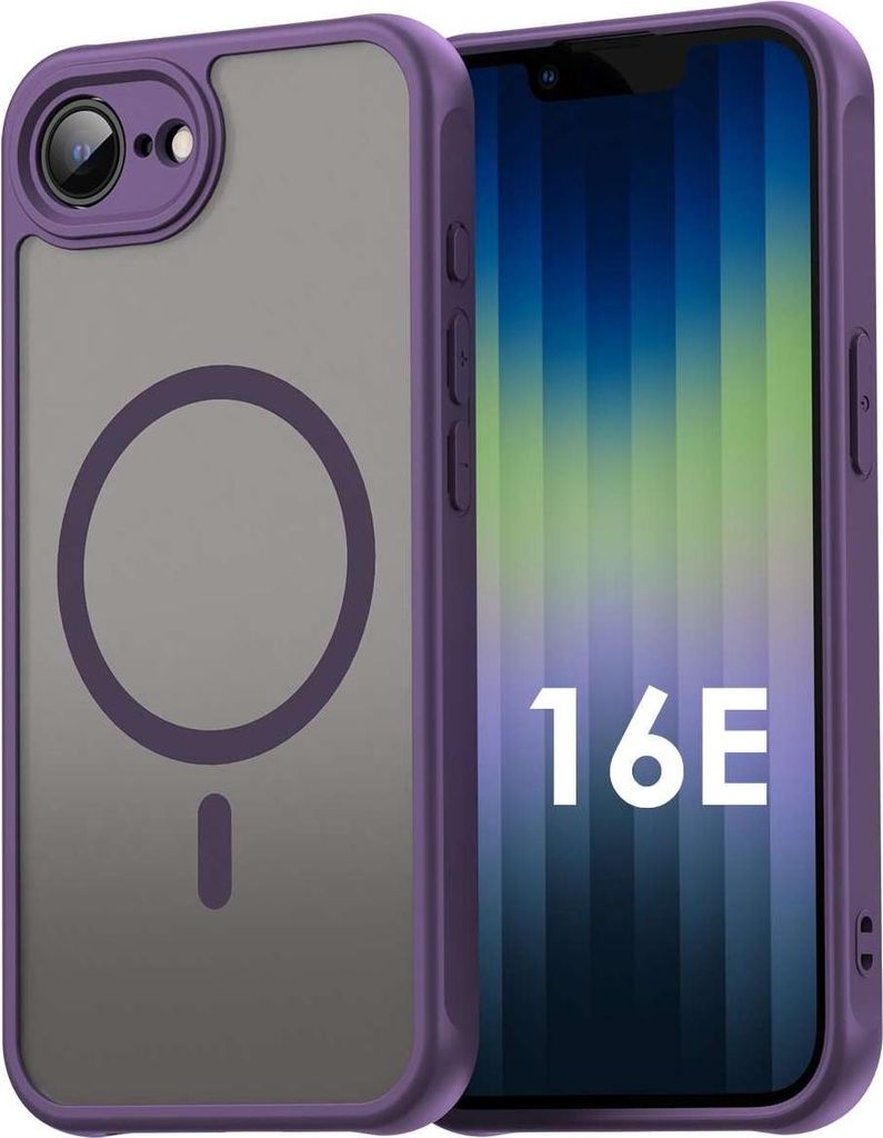 Handyhülle für Apple iPhone 16E Matt Case Schutzhülle Kratzfest Passgenau Lila
