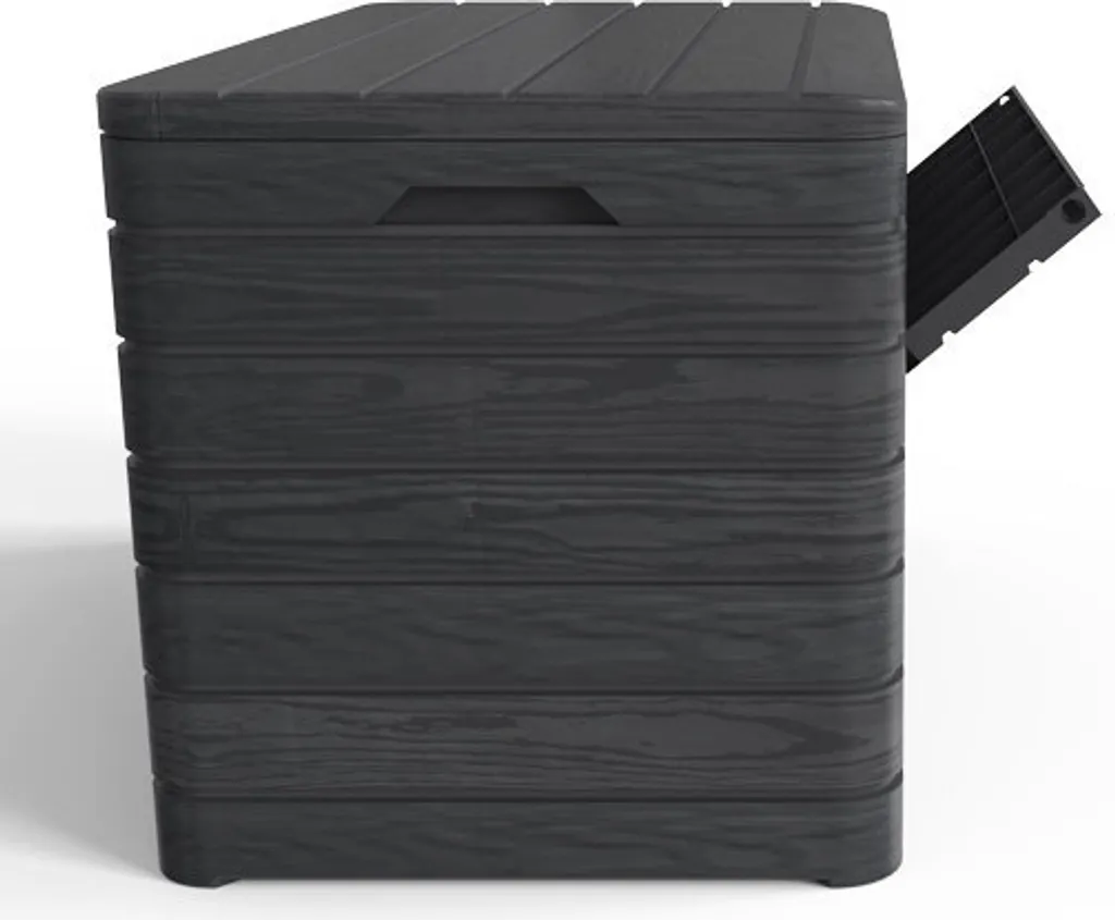Coffre de Jardin XXL 970L Toomax Dolomiti en Résine Anthracite Robuste