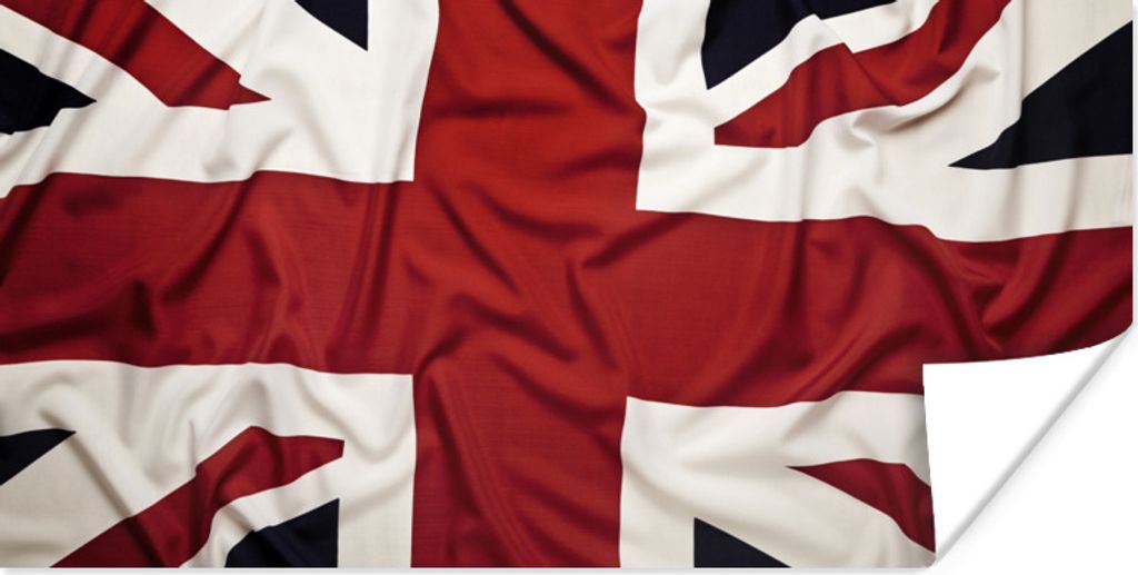 MuchoWow Poster Die Flagge Großbritanniens 160x80 cm - Foto Poster