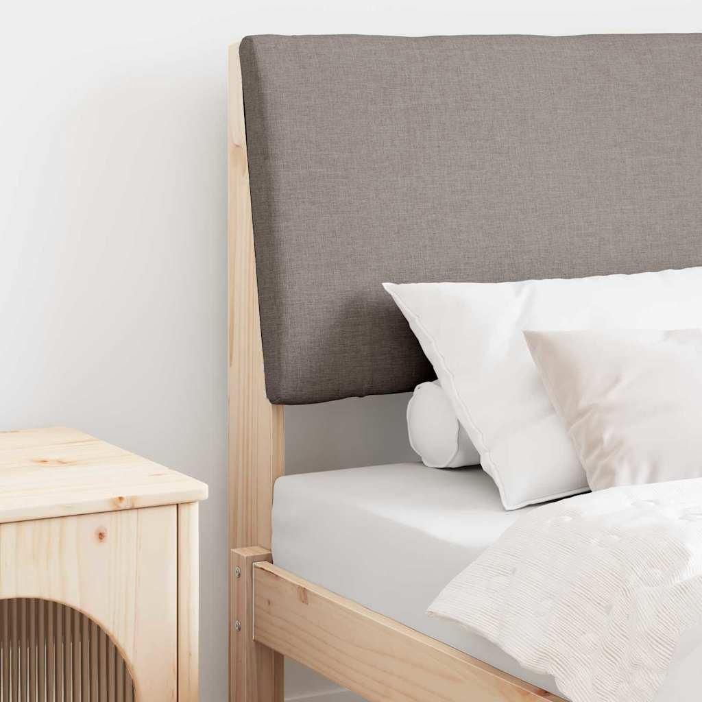 "Schlussverkauf" Gepolstertes Kopfteil 1 pc - Einfach zu reinigen - Taupe 80 cm Massives Kiefernholz C10946