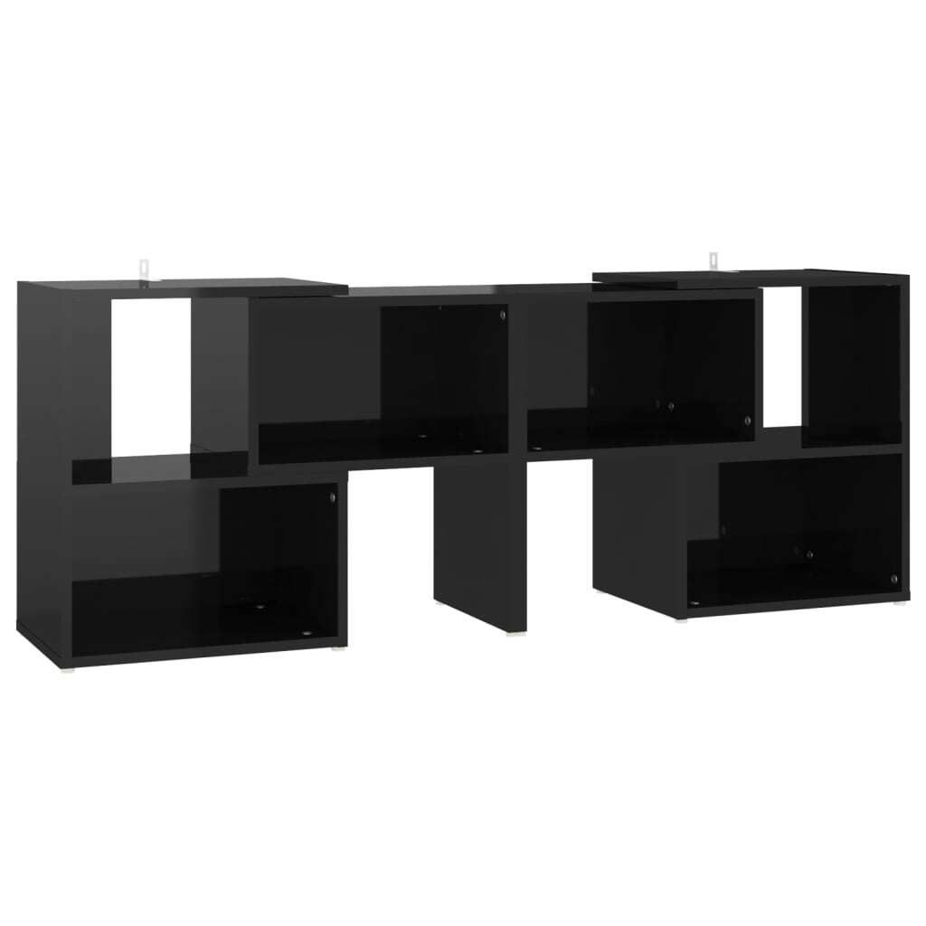 vidaXL Armoire TV noir brillant 104x30x52cm Bois composite Image du produit 