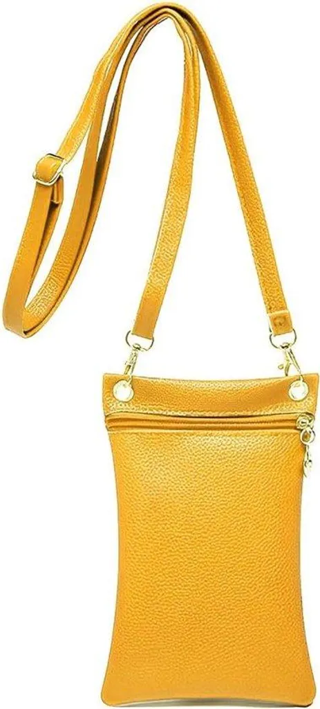 Étui pour portable jaune idéal pour faire les courses et se promener