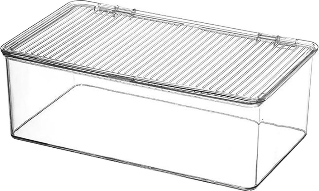 Aufbewahrungsbox für Kosmetik, leichtes Luxus-Acryl mit staubdichtem Deckel, einfacher Zugriff, gute Abdichtung, Mehrzweck-Aufbewahrungsbehälter