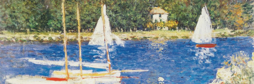 Claude Monet Kunstdruck Bild - Das Seinebecken Bei Argenteuil, 1874 (30 x 91 cm)