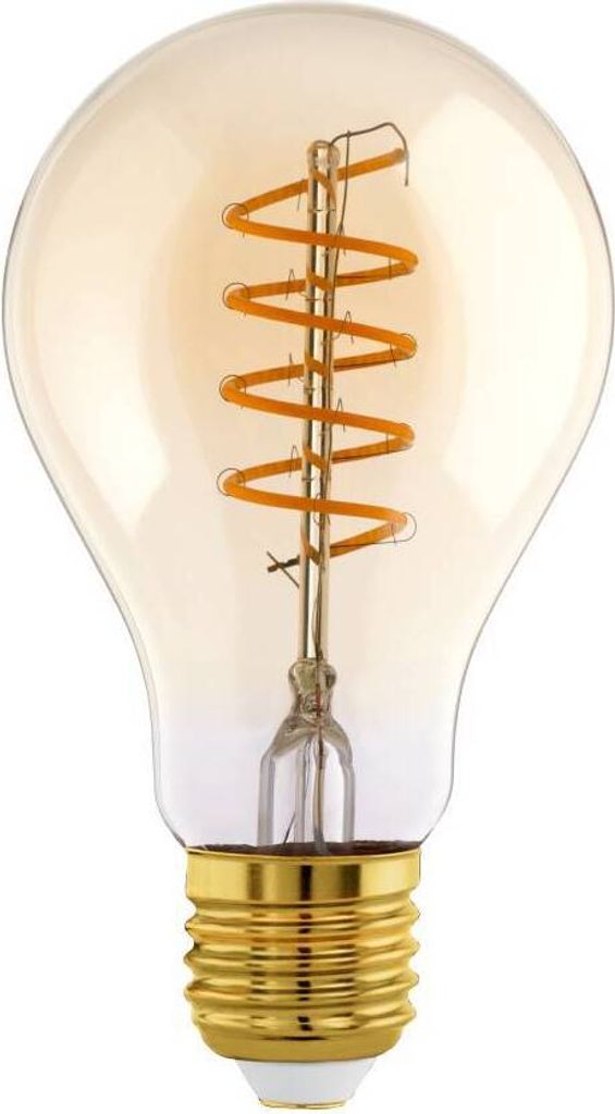 Eglo LED Spiral Filament A75 Birne 4W = 25W E27 Gold 245lm Produktbild 