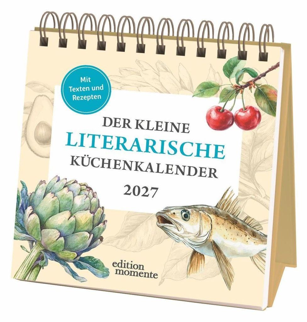 Der kleine literarische Küchenkalender Premium-Postkartenkalender 2027 - Mit Texten und Rezepten