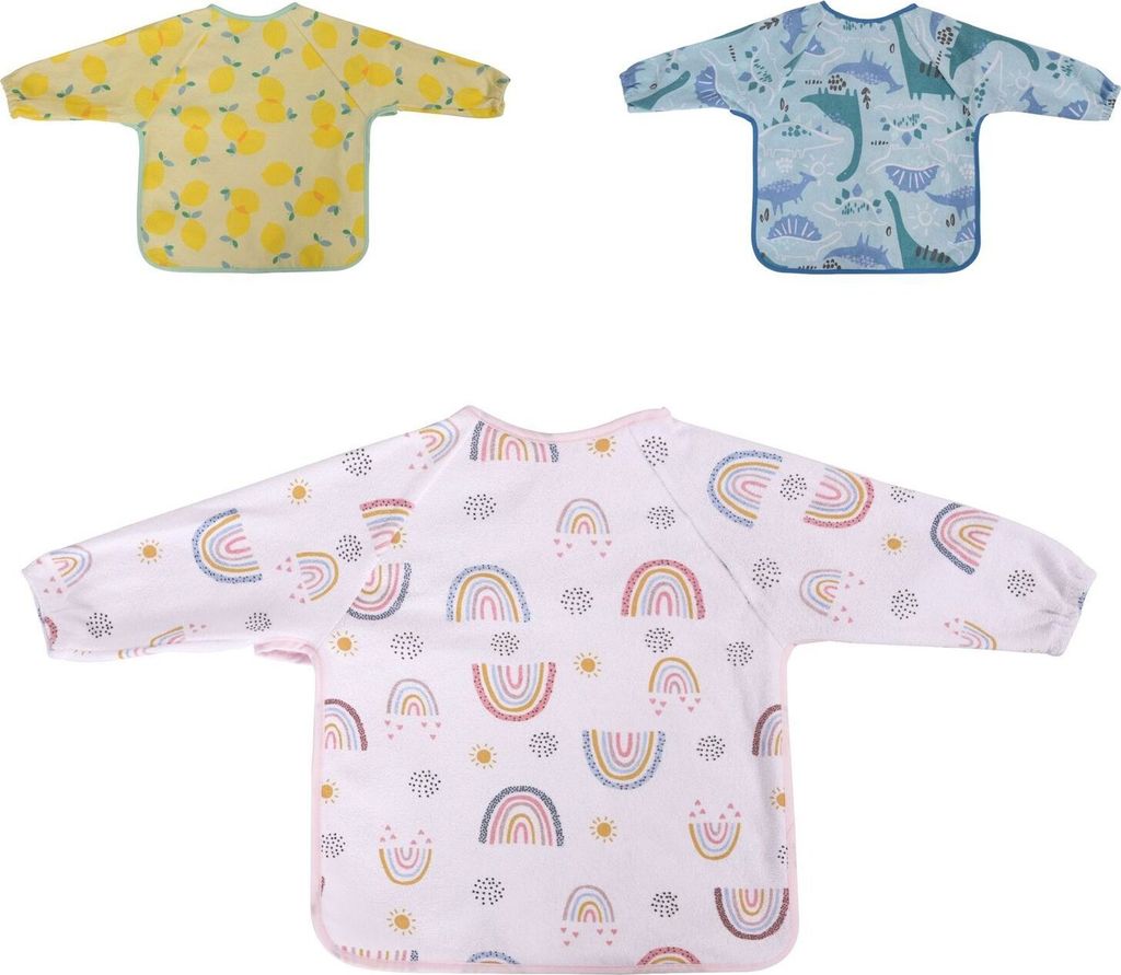 Baby Care Babyltzchen 1026026, Langarm mit Muster, Selbstverschluss wasserdicht rosa