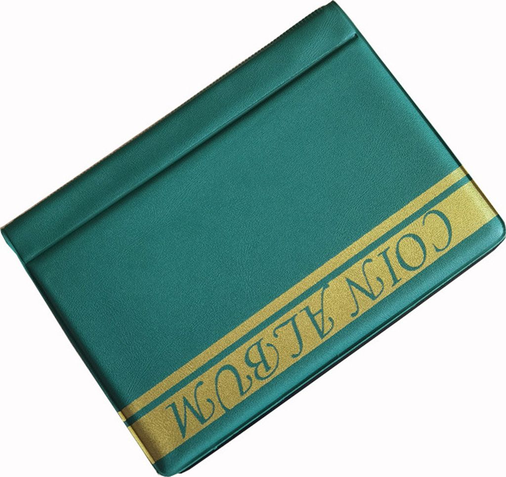 INF Briefmarkenalbum - 120 Taschen, vertikales Design Grün