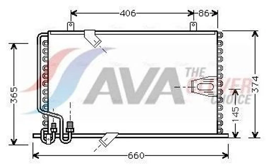 Condenseur de climatisation AVA COOLING BW5184 pour BMW Série 3 et 1