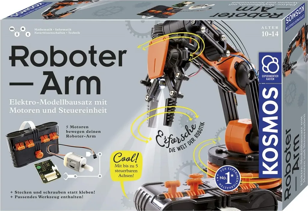 Kit robotique complet KOSMOS : construire un bras de robot sans soudure