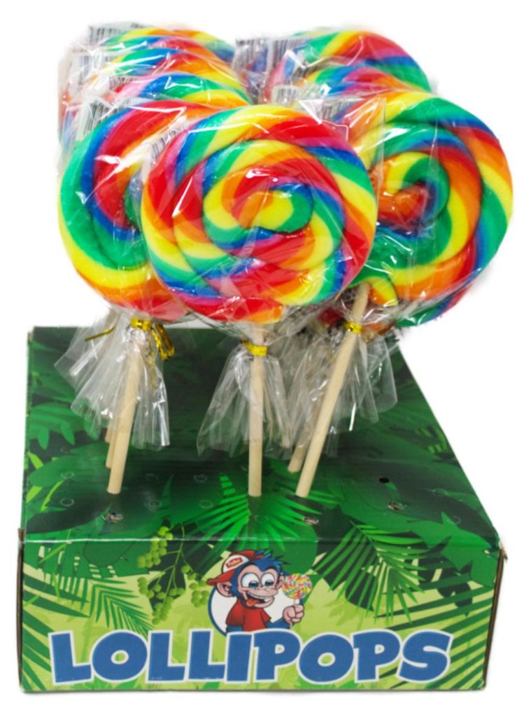 Rainbow Spiral Lolly großer Frucht Lutscher 20 Stück 80g Produktbild 