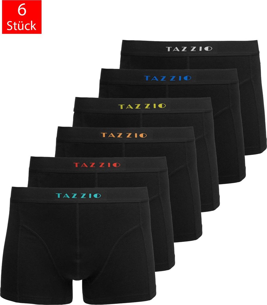Boxer da uomo Tazzio, confezione da 6 BS1005 (nero, XL) Immagine del prodotto 