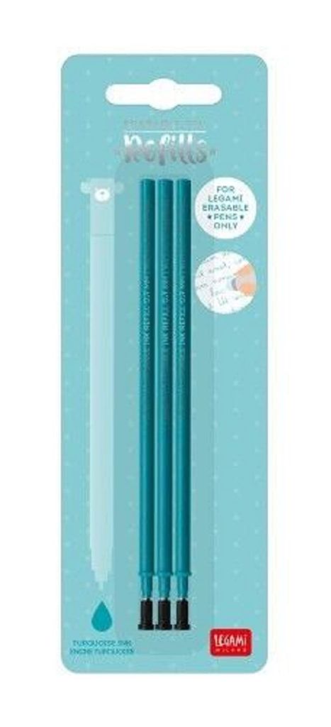 Ersatzminen für löschbaren Gelstift (3x türkis) - Legami Produktbild 