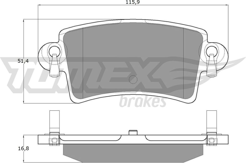 TOMEX brakes Bremsbeläge Satz Hinten Bremsklötze für OPEL Movano Kastenwagen (X70) TX 13-52
