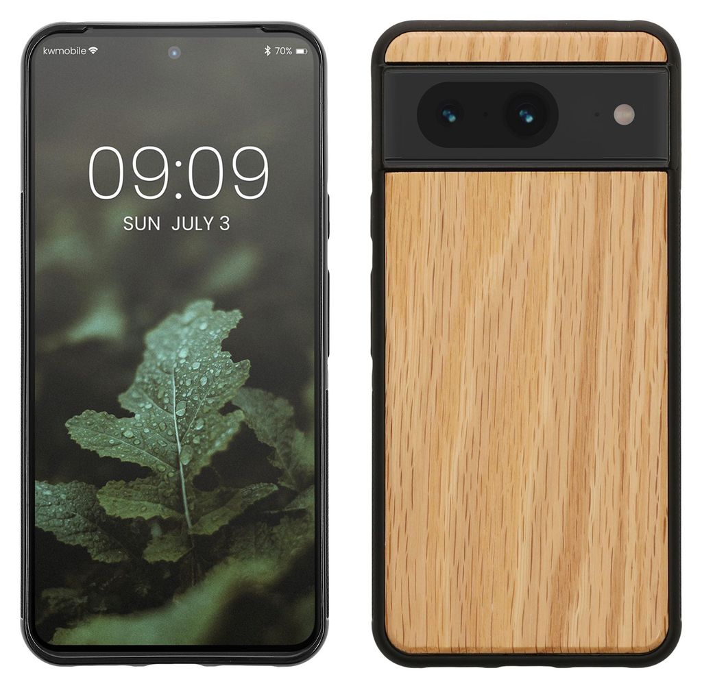 kwmobile Handyhülle für Google Pixel 8 Hülle Holz - Case Produktbild 