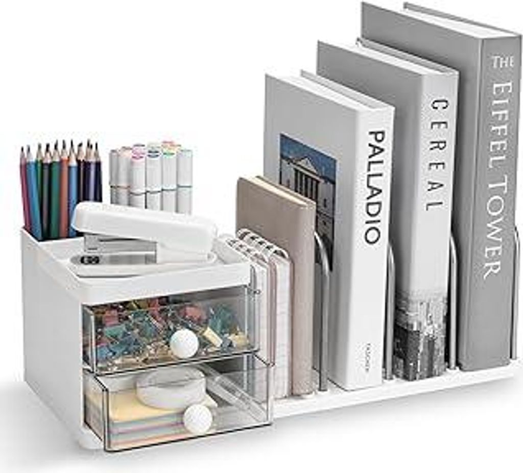 RISEMART Schreibtisch Organizer mit Ablagefach, Vielseitige Schreibtischablage für Bürobedarf, Große Schreibtischorganisation für Büro- & Schu...