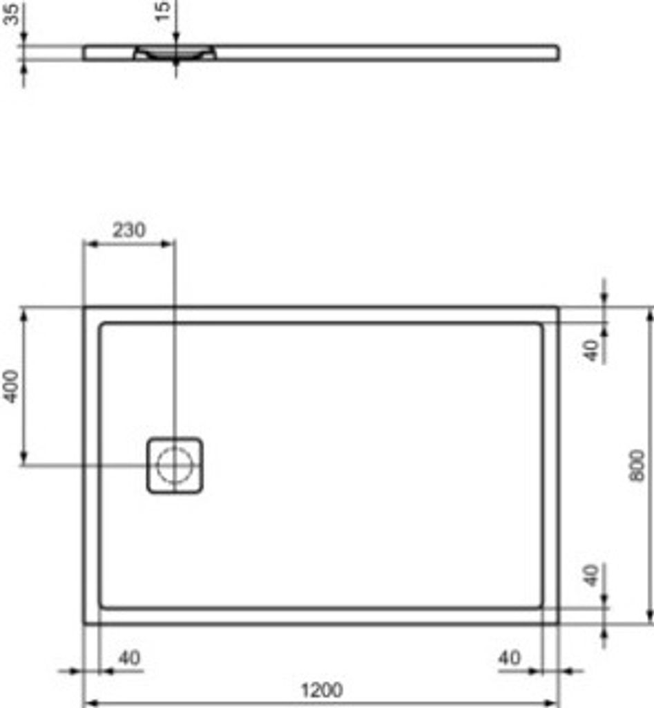 IDEAL STANDARD T5439FO Brausewanne Ultra Flat Evo