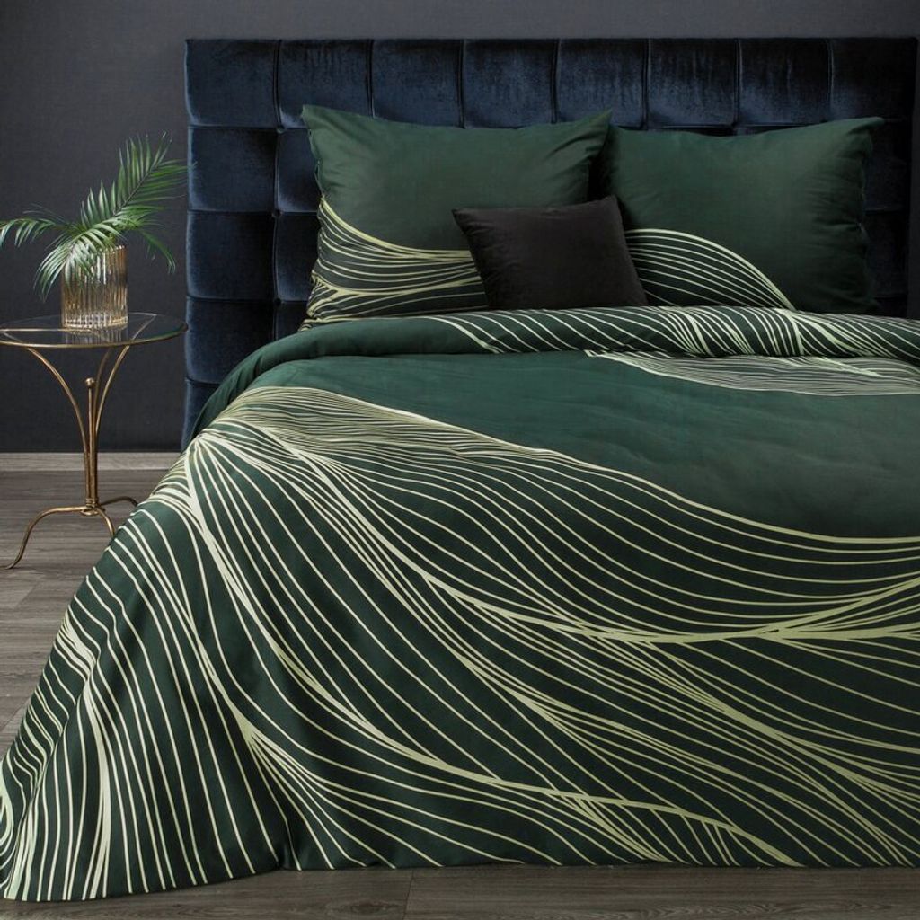 Eurofirany Bettwäschegarnitur Bettwäsche Satin PREMIUM 3 180x200 cm 3 TLG SET: mit 2 Kissenbezüge 70x80 cm