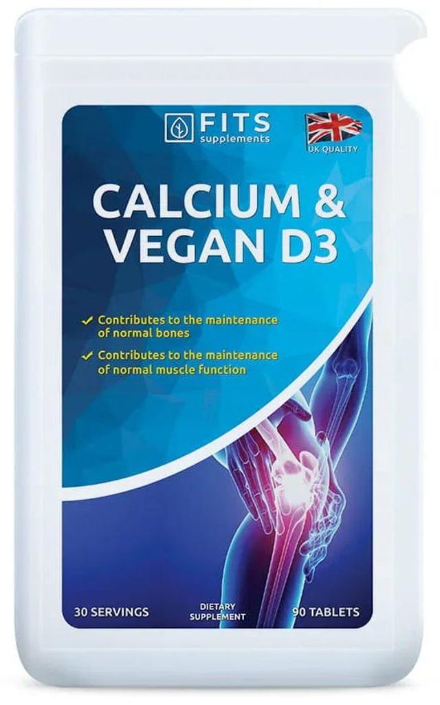 Kalzium und veganes Vitamin D, 90 Tabletten