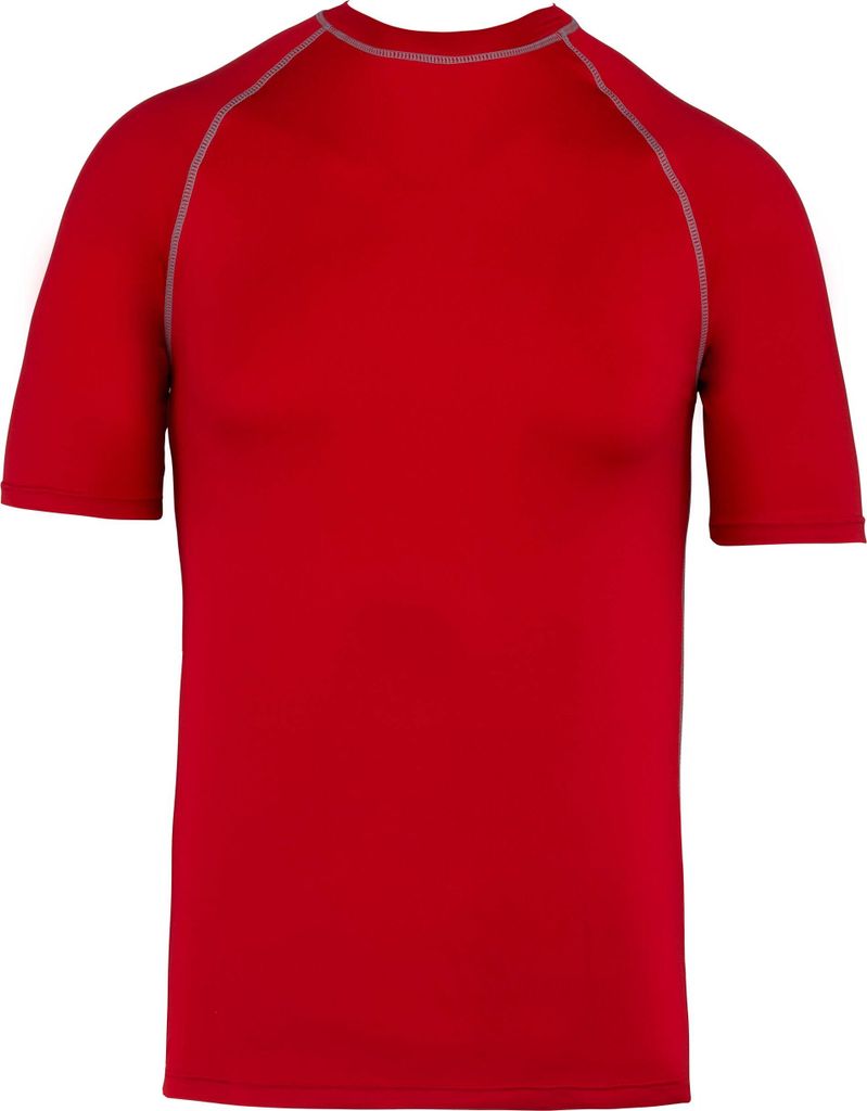 Proact Herren Surf T-Shirt Badeshirt UV-Shirt Schwimmshirt Surfshirt, Größe:XS, Farbe:Sporty Red