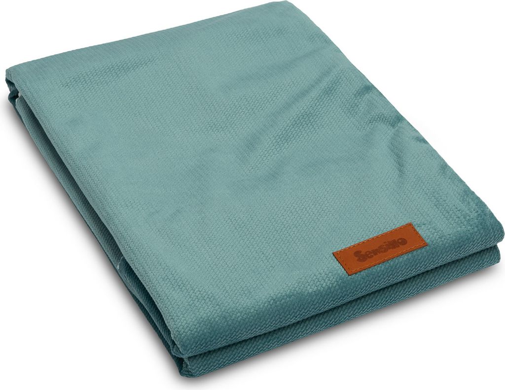 SENSILLO Decke aus Velvet 75×100cm Babyausstattung Geschenkidee, Smaragdgrün