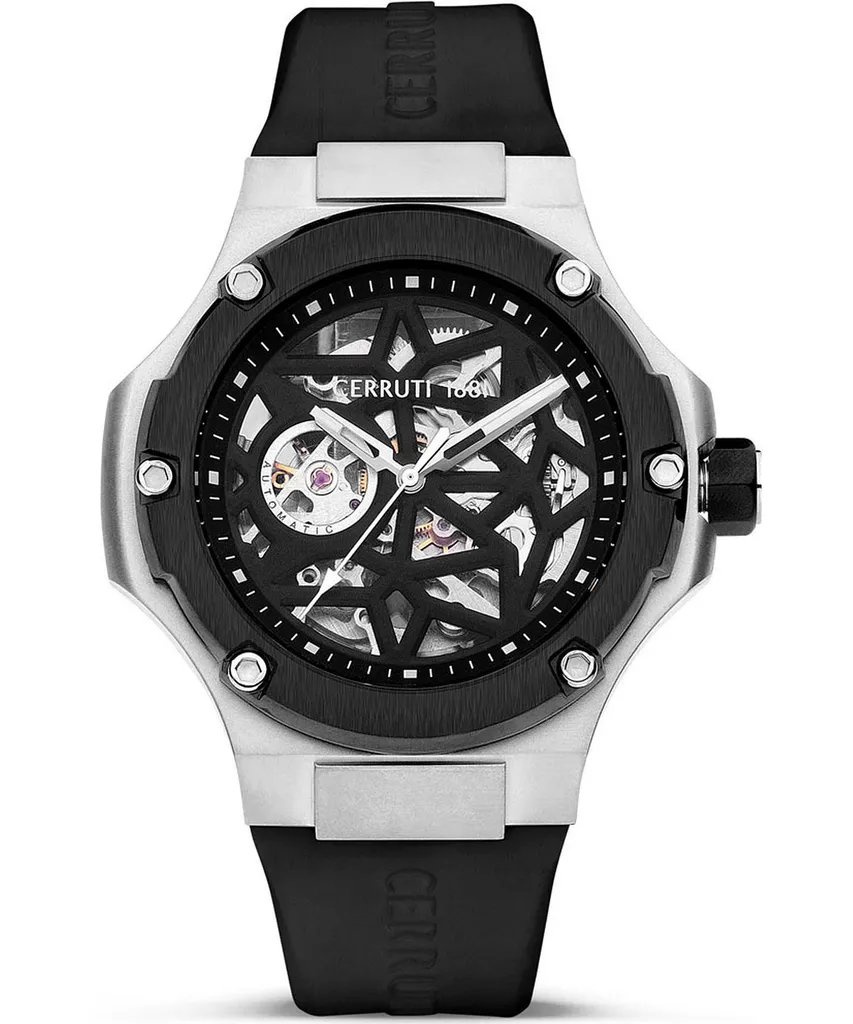 Montre Homme Automatique Cerruti Lucardo - Le Squelette Noir qui Fait Fureur