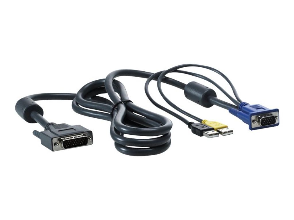 HPE 1x4 KVM Console 6ft USB Cable, 1,82 m, Schwarz, DVI, D-Sub + 2 x USB, Männlich/Männlich, HP ProLiant BL20p G3 Server series HP ProLiant BL20p...