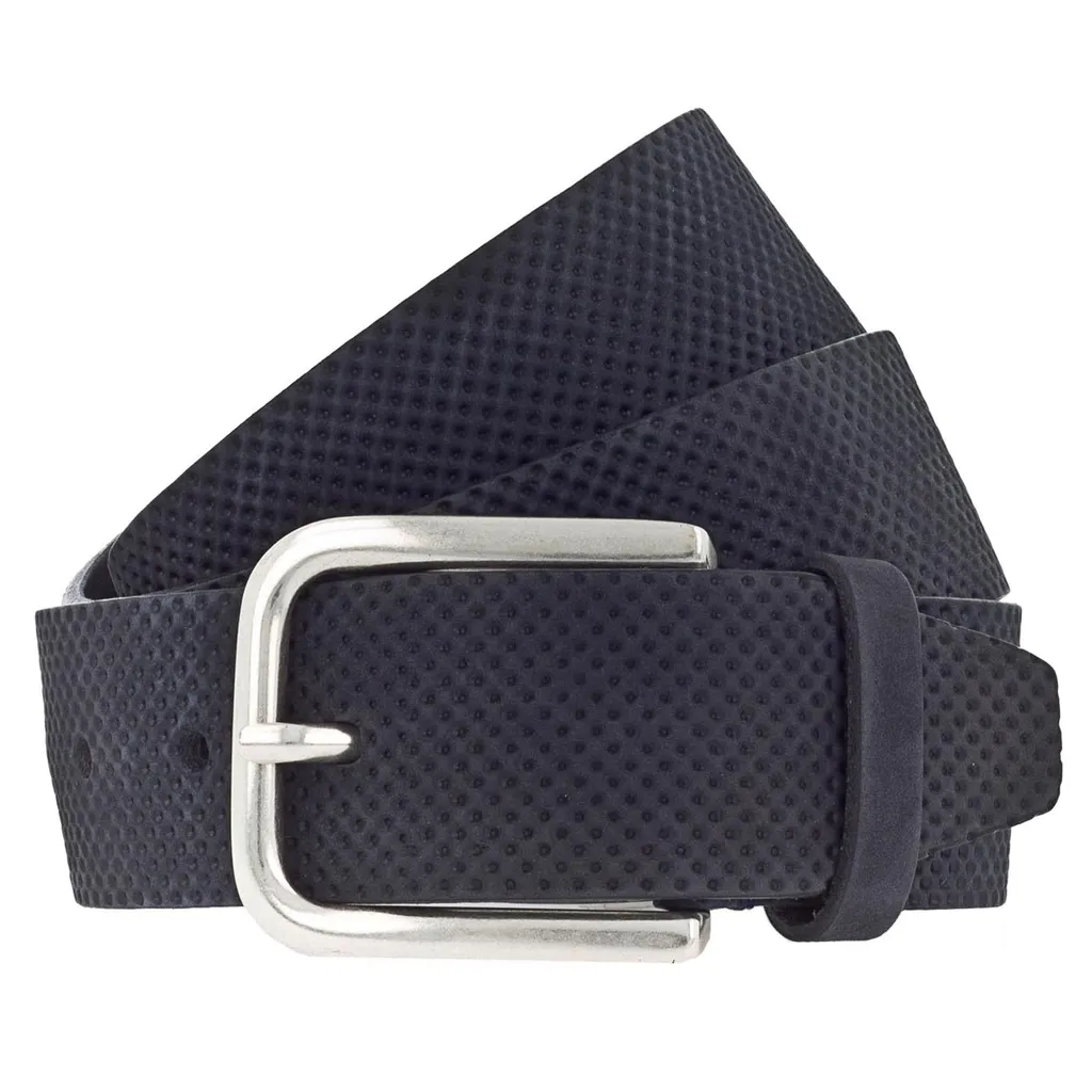 Vanzetti Cintura Navy 40mm | Pelle Blu Scuro W100 per Look Denim - 2