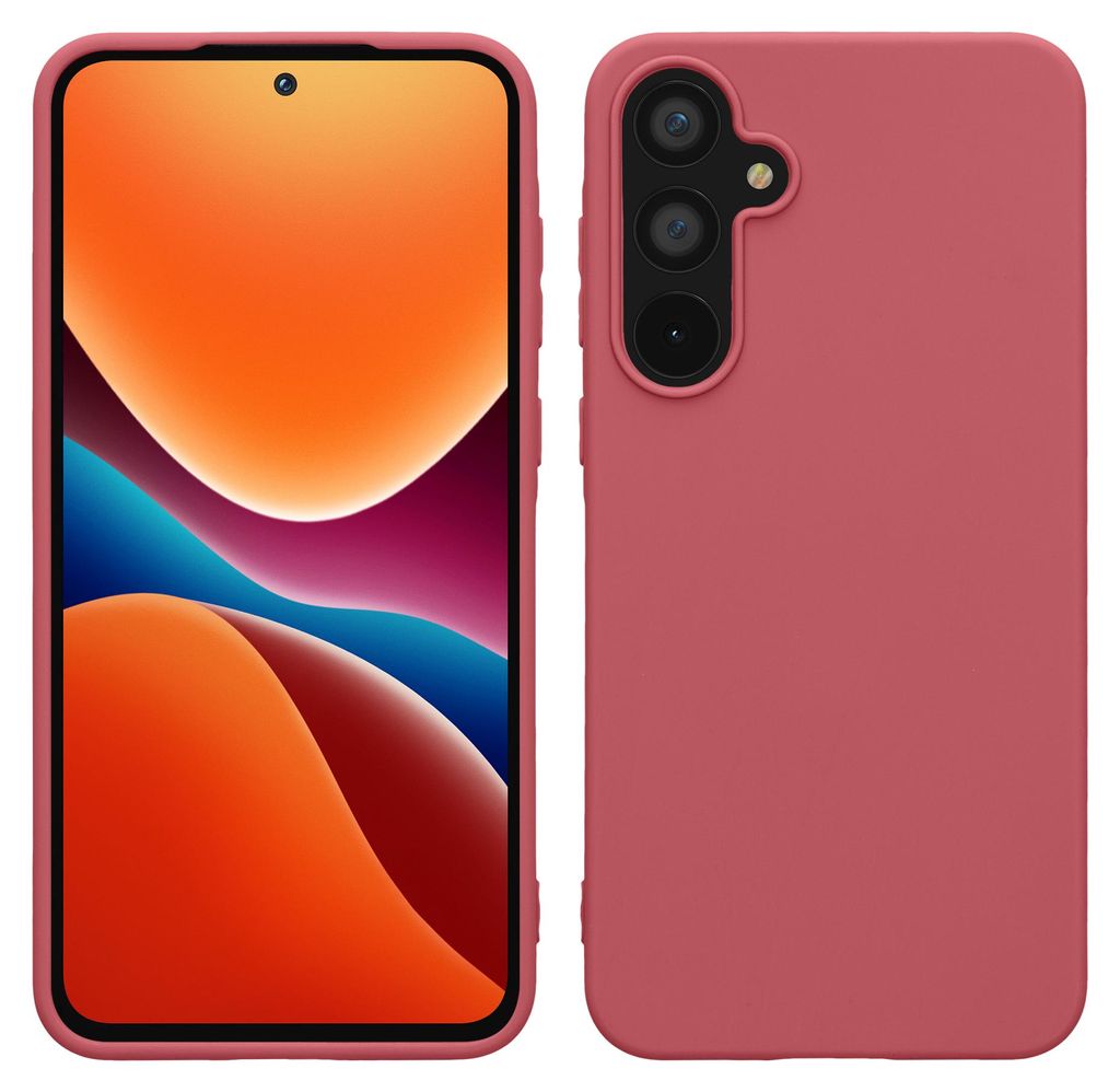 kwmobile Handyhülle für Samsung Galaxy A55 5G Hülle - TPU Case - Kabelloses Laden - Schutzhülle Cover in Dark Rose