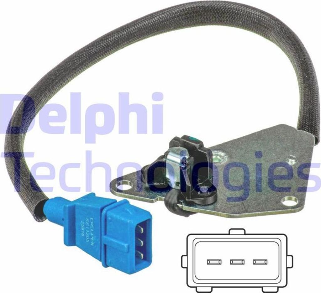 DELPHI SS11205 Nockenwellenpositionssensor OE 60811201 kompatibel mit Alf. 145, Alf. 146, Alf. 156, Alf. GTV, Spider, Barchetta, Brava, Bravo, Mare...