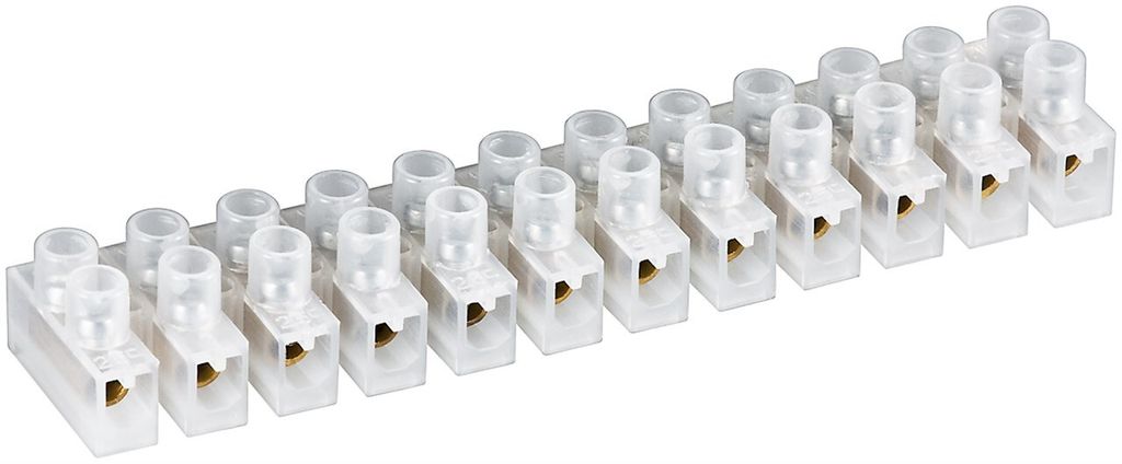 goobay Lüsterklemme transparent 12er Reihe weiß 4 mm (Bulk) Immagine del prodotto 