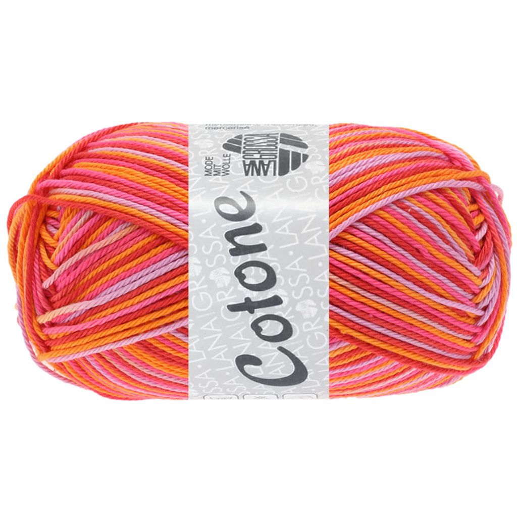 Cotone Print 342 | Pink/Flieder/Apricot/Himbeer Produktbild 